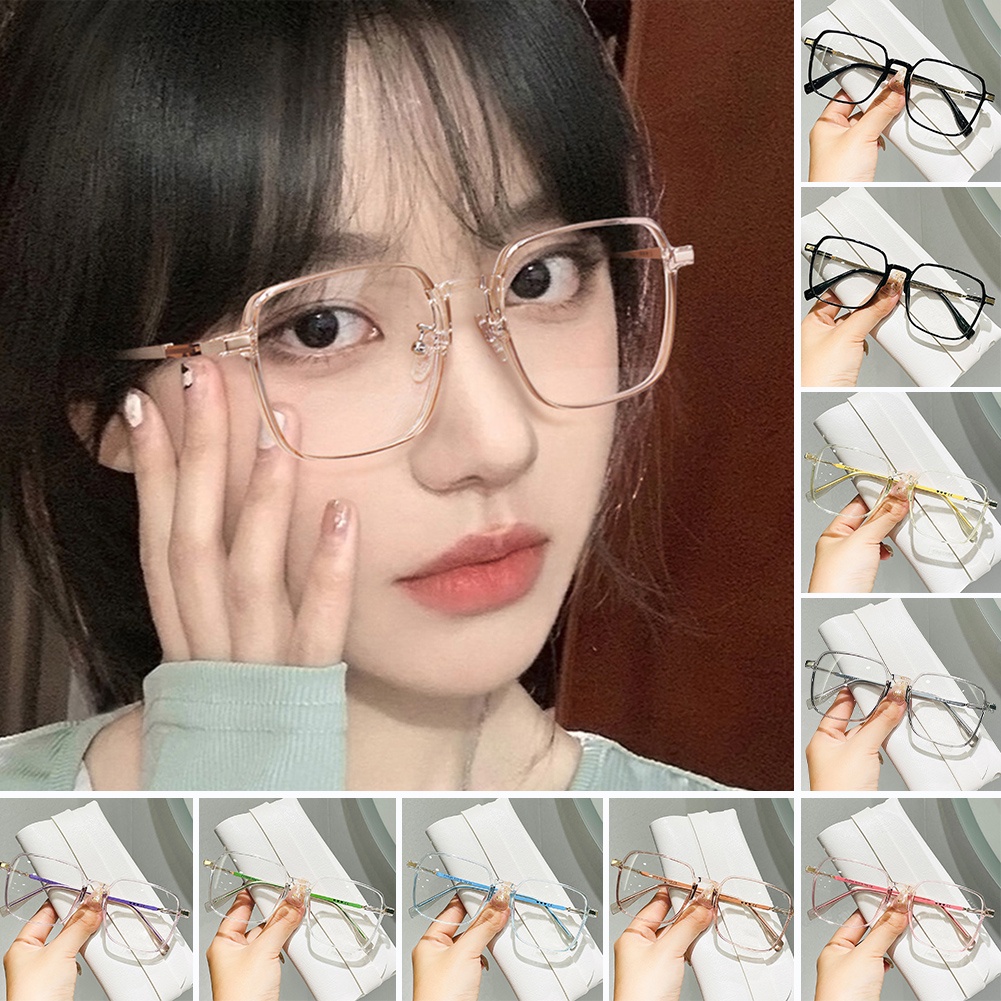 Mắt Kính Gọng Tròn Trong Suốt Siêu Nhẹ Chống Ánh Sáng Xanh Máy Tính Diopters 0 Thời Trang Unisex