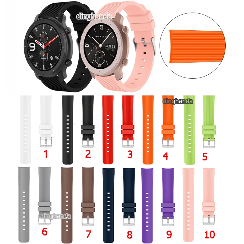 Dây Đeo Silicon Cho Đồng Hồ Thông Minh Huami Amazfit Gtr 42mm 47mm GTR2 GTR 2e GTR 3 pro