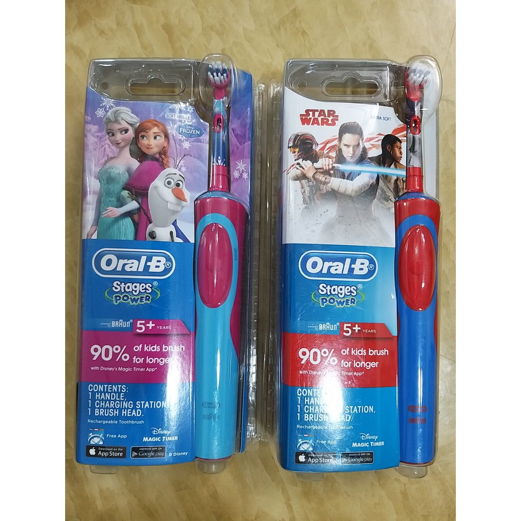 ORAL B STAGES POWER BRAUN BÀN CHẢI RĂNG ĐIỆN 5+ YEARS