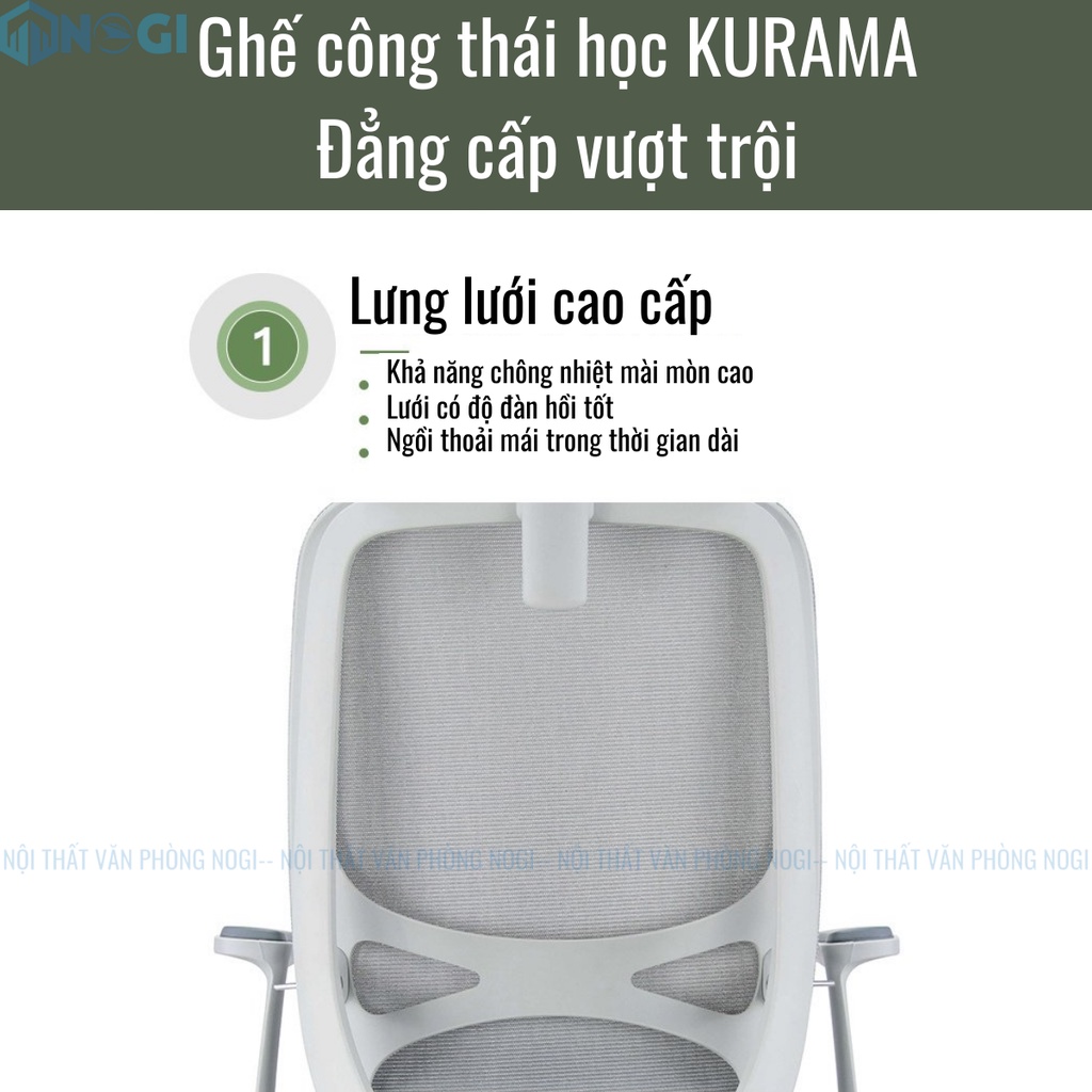 Ghế công thái học NOGI ERGONOMIC SONIC GD46 , Ghế văn phòng , gaming thiết kế ưu việt chất liệu cao cấp, hàng chính hãng