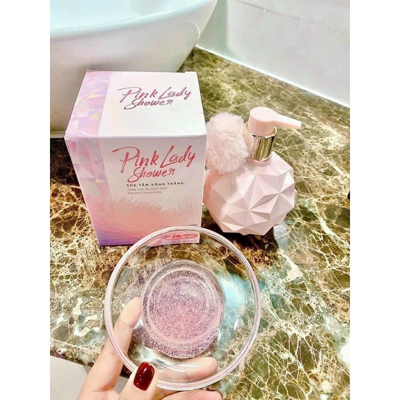 SỮA TẮM XÔNG TRẮNG PINK LADY - TẨY TẾ BÀO CHẾT - DƯỠNG DA