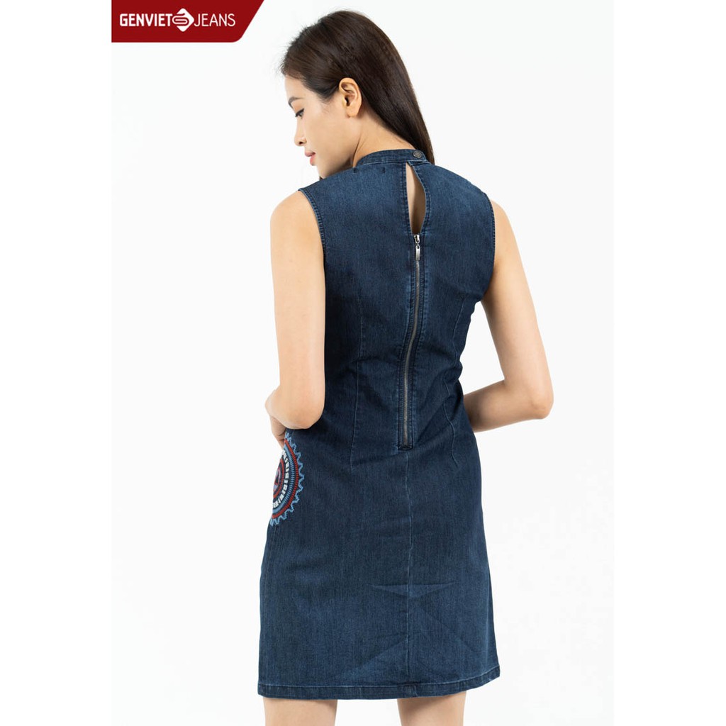 Đầm Jeans sát nách Nữ DD421J791 GENVIET | BigBuy360 - bigbuy360.vn