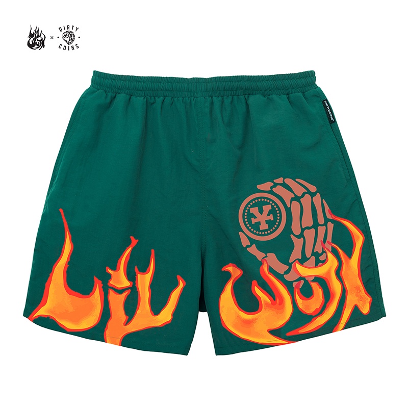 Quần DirtyCoins x LilWuyn Logo Shorts - Green