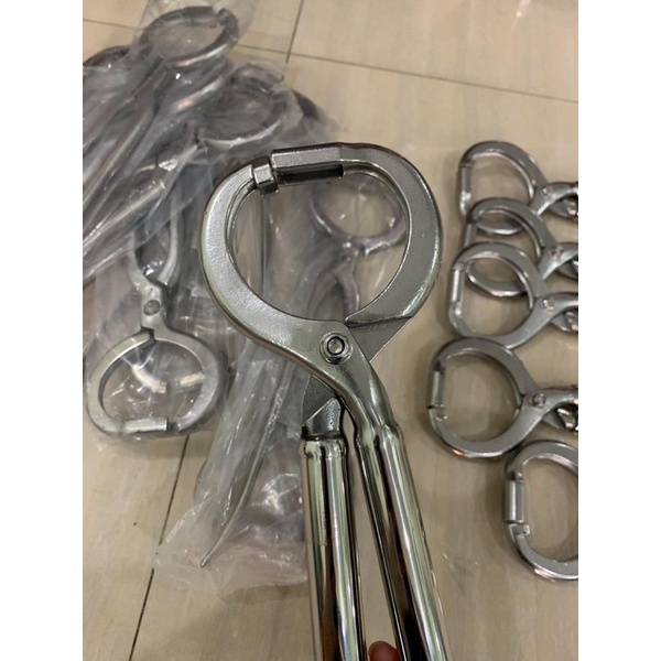 Kìm bấm xỏ vòng nhựa vào mũi bò chất liệu inox không rỉ - Hà Vân Store