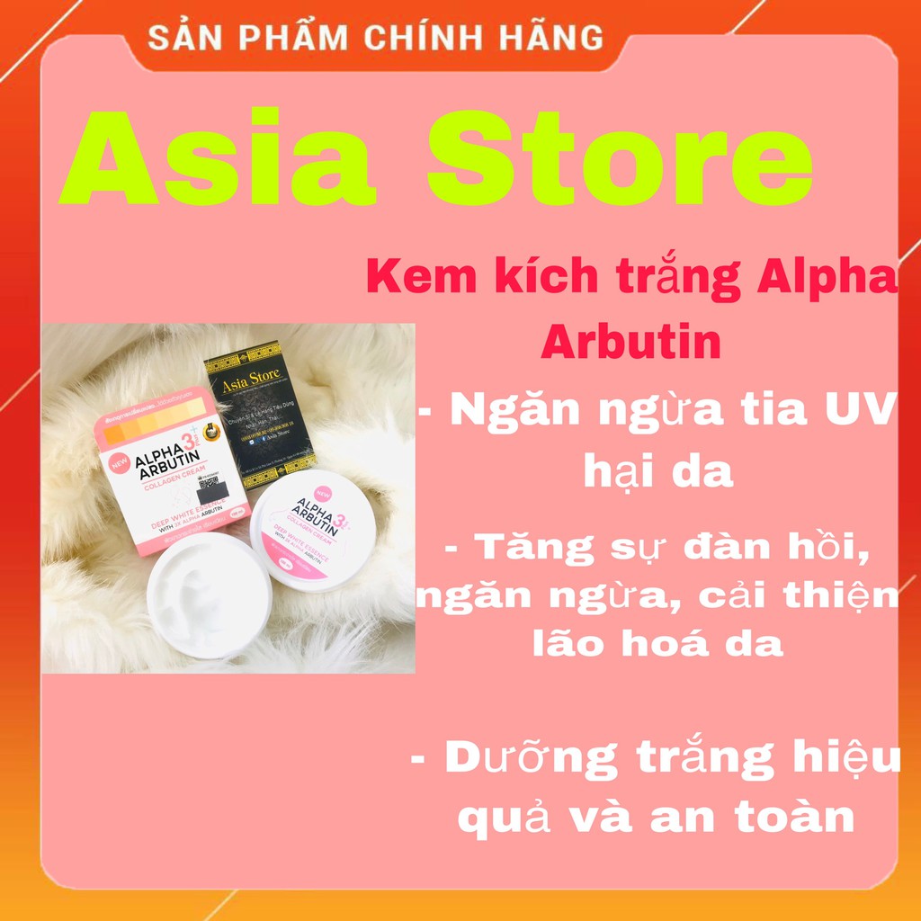 Kem Kích Trắng Da Body Alpha Arbutina 3 Plus Collagen Cream - Thái Lan