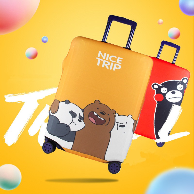Vỏ Bọc Vali Chống Bụi Bằng Polyester Hình Thú Dễ Thương Kích Thước 19-32 Inch