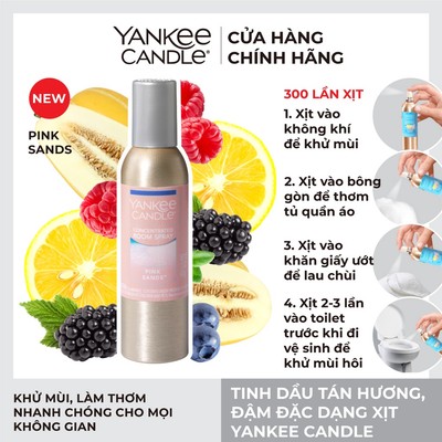 Tinh dầu tán hương đậm đặc dạng xịt Yankee Candle - Pink Sands (42.5g)