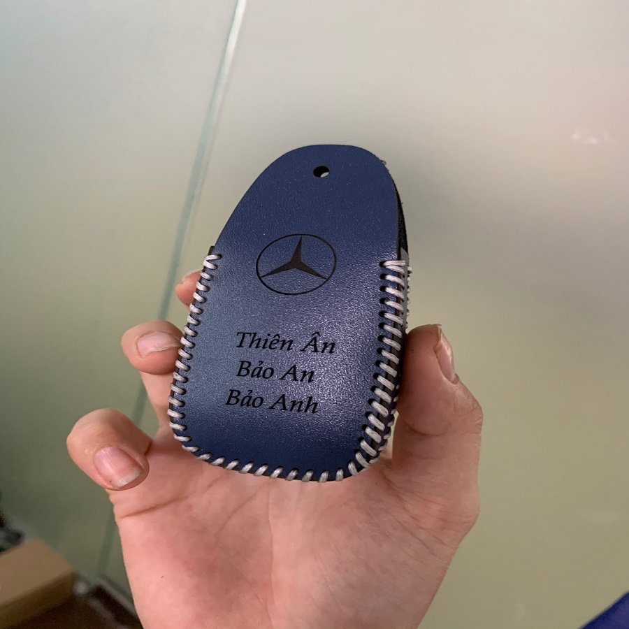 [Da Thật] Bao Da Chìa Khóa MERCEDES ( dòng mới 2019 ).Da Bò Nhập Khẩu ITALIA, Khắc Tên + Số ĐT Chủ Xe. Bảo hành 2 năm