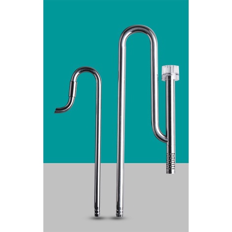 Bộ In Out Inox Mufan Fi12/Fi16 (Kèm Lọc Váng, Kẹp Mica Cố Định Ống) - In Out lọc Thùng Cho Bể Cá