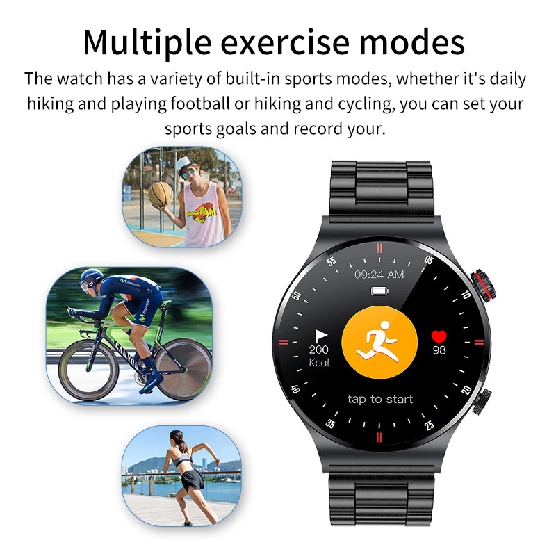 Đồng hồ thông minh đồng hồ nam Full Touch Sport Watch Đồng hồ thông minh không thấm nước cho Android iOS