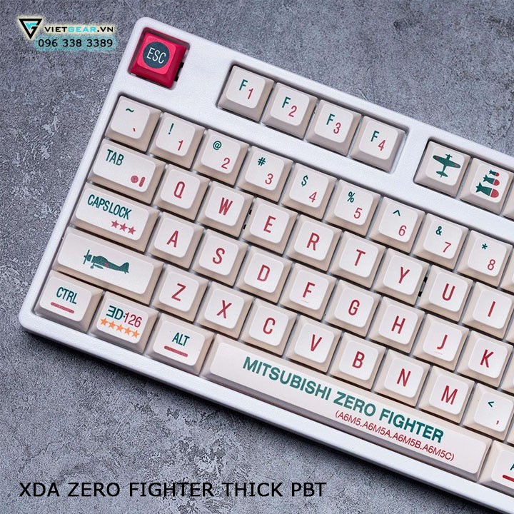 Bộ nút bàn phím XDA Zero Fight thick pbt in dyesub 148 nút