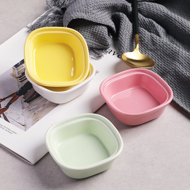 Đĩa sứ mini SWEEJAR 1/ 2/ 3 ngăn đựng nước sốt/ gia vị đa năng