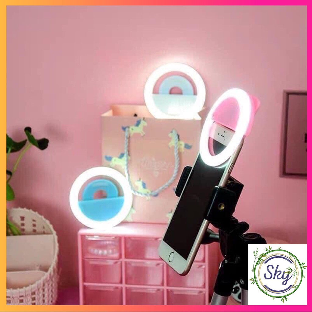 Đèn LED Selfie Đèn Kẹp Hỗ Trợ Chụp Ảnh Tạo Ánh Sáng Mịn Khi Chụp Ảnh (Tuyệt Đỉnh Selfie)