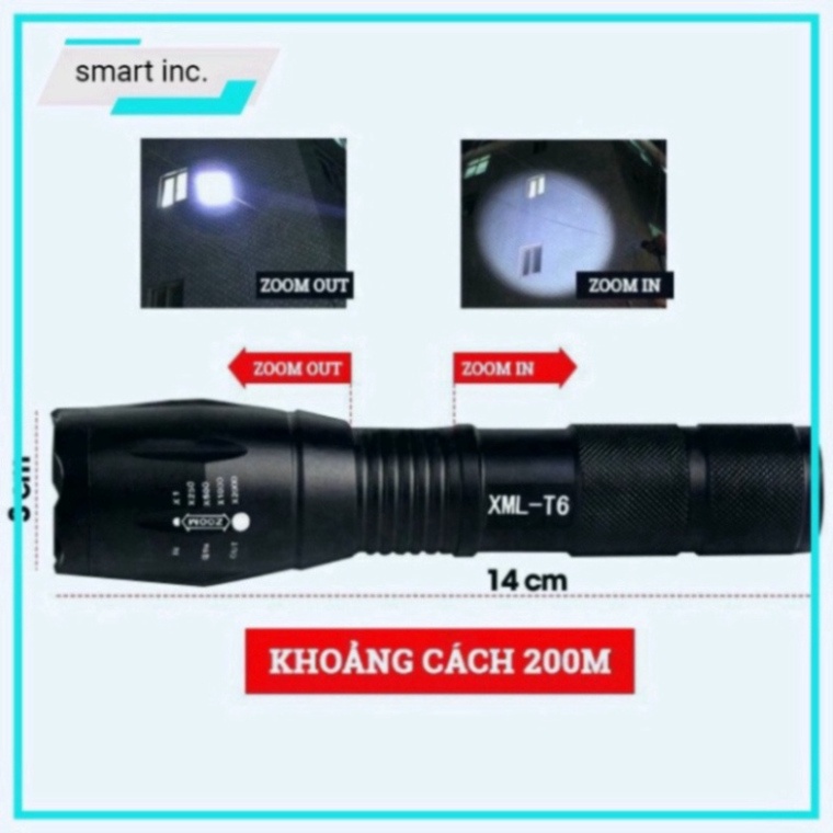 Đèn Pin Led Siêu Sáng Đèn Pin Mini Cầm Tay Chuyên Dụng Chống Nước