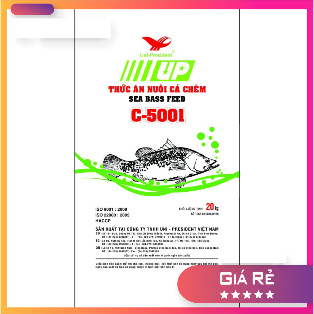 Cám UP 44% đam thức ăn cho cá cảnh, cá vàng - 1kg