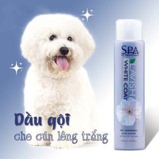 Sữa tắm cho chó lông trắng Tropiclean Spa White Coat 473ml