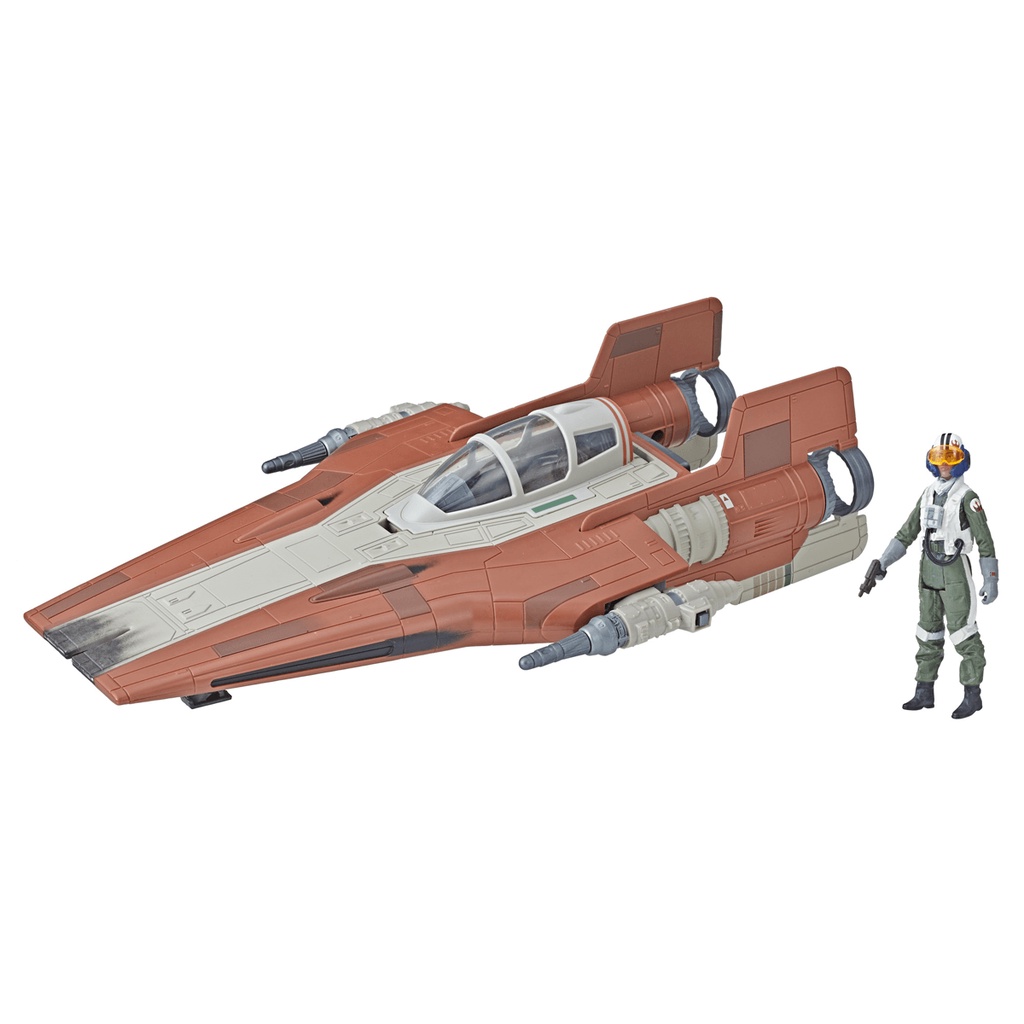 Mô hình đồ chơi phi thuyền Star Wars A Wing Fighter Red Squadron kèm Figure Resistance Pilot Tallie