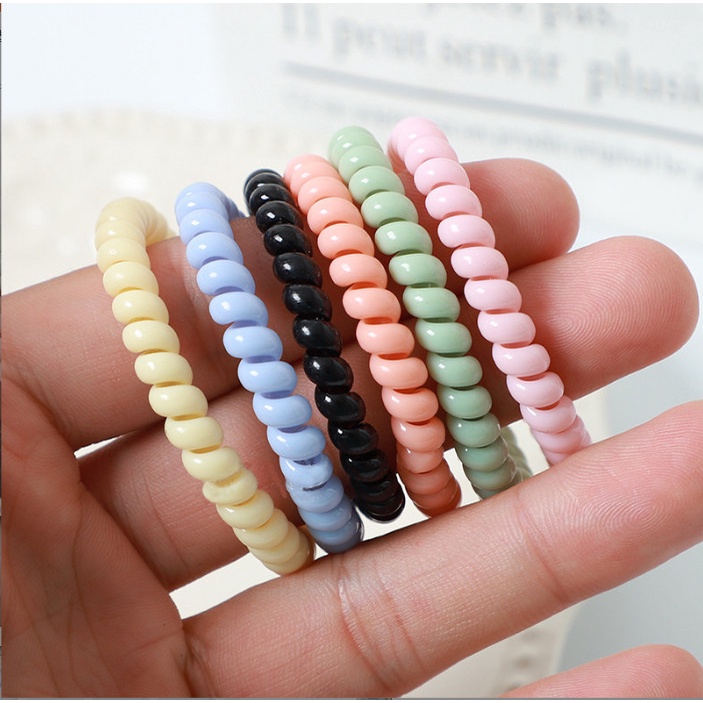 Dây thun buộc tóc lò xo phong cách Hàn Quốc nhiều màu sắc