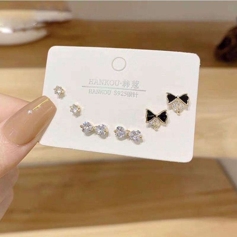 Set 3 đôi hoa tai cá tính cho bạn nữ