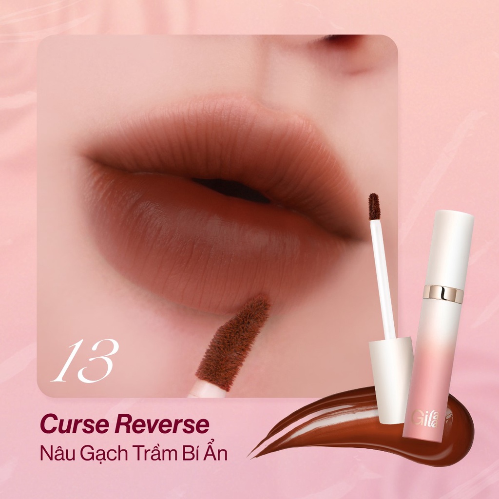 Son Gilaa (màu mới) ver2 Long wear lip cream (Rich rosie collection)