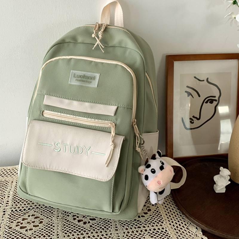 Ba Lô Nylon Nhiều Ngăn Sức Chứa Lớn Cho Học Sinh