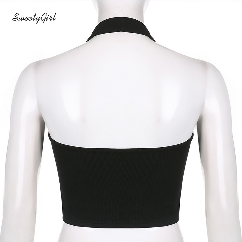 Áo Tank Top Cổ Chữ U Hở Lưng Màu Trơn Phong Cách Thể Thao Thời Trang Cho Nữ