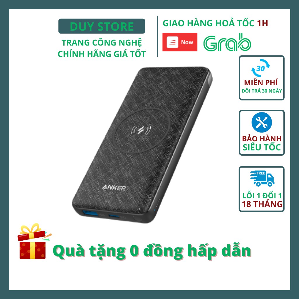 Sạc dự phòng không dây ANKER A1617 PowerCore III 10000mAh - Fullbox bảo hành 18 tháng toàn quốc - duystore