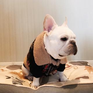 New cashmere winter plaid vest dog clothes pet striped cotton coat 19672