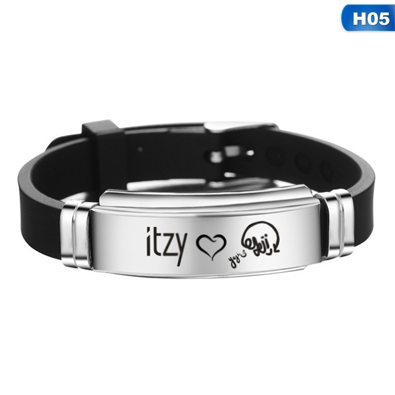 Vòng đeo tay bằng thép không gỉ phong cách Hàn Quốc itzy