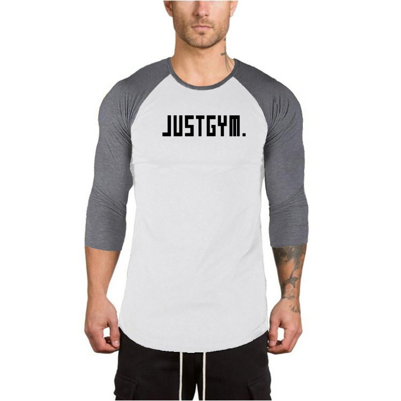 MỚI Áo thun thể thao nam cổ tròn tay 3/4