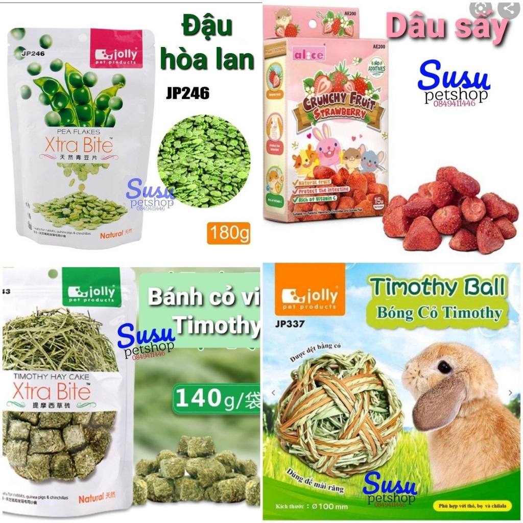 Ăn vặt Jolly, Alice chính hãng Cao cấp cho Thỏ, Bọ, Hamster, Chinchilla