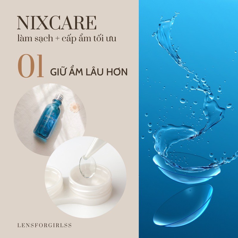 Bộ đôi cấp ẩm nước ngâm và nhỏ mắt Nixcare x Ofresh chính hãng Olens