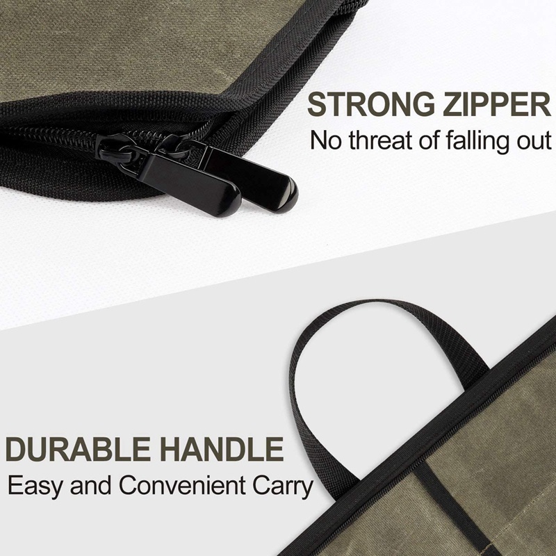 Túi '4) Slots, Hộp đựng đầu bếp Túi đựng bằng vải cuộn có sáp cho nam giới