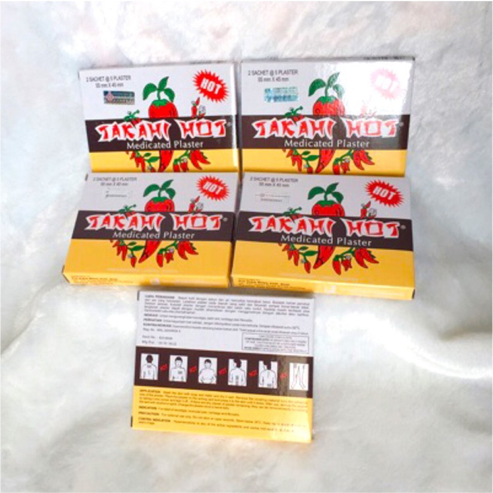 Cao Dán Trái Ớt Takahi Hot - Hộp 2 gói x 5 Miếng Dán - Coastlinecare Pharmacy