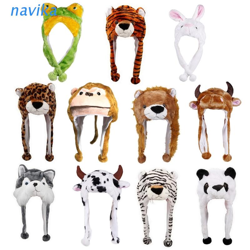 Nón Len Giữ Ấm Hình Động Vật Phong Cách Halloween Độc Đáo