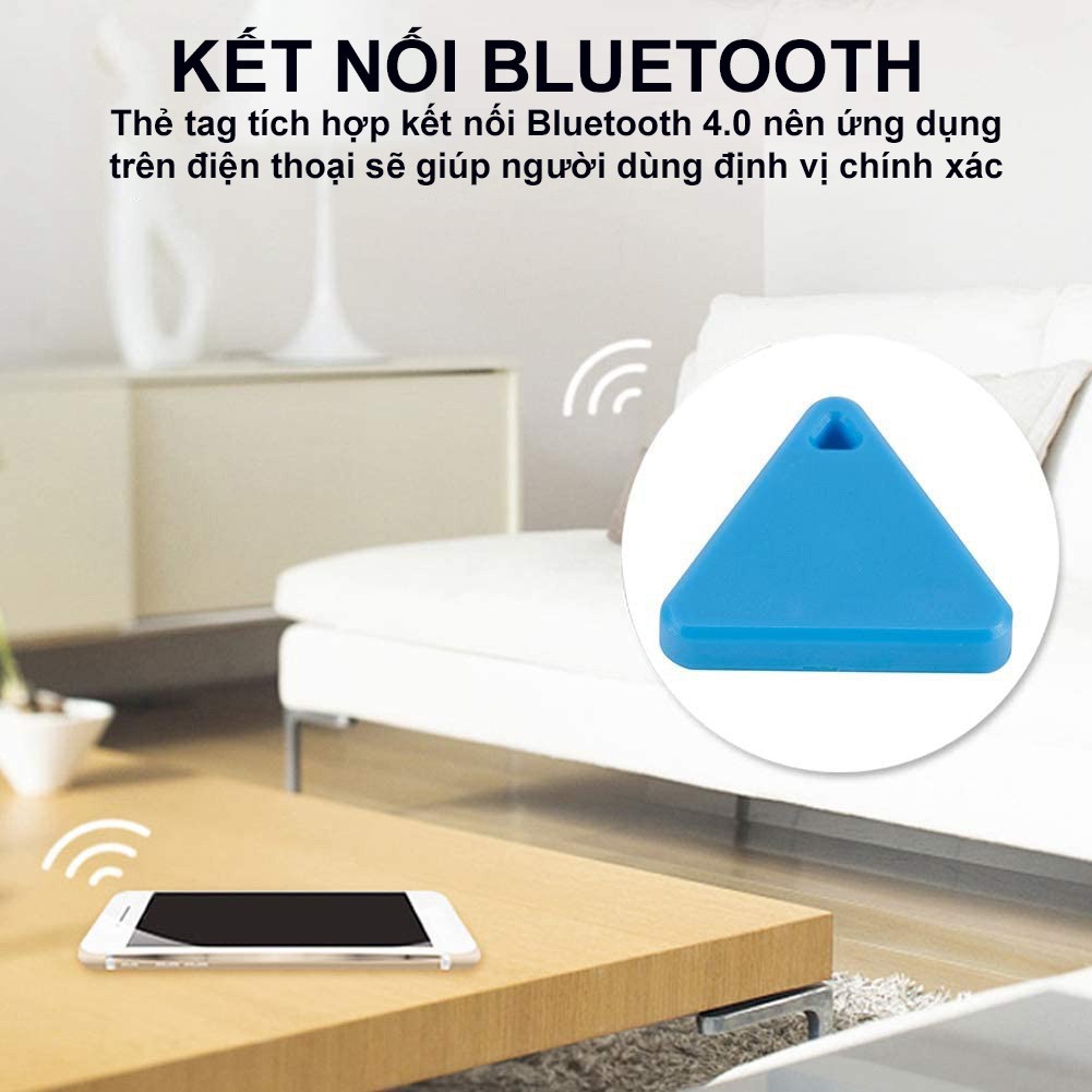 Móc khóa Bluetooth Định Vị 4.0, Thẻ Tag Chống Quên Đồ, Tìm Đồ Cá Nhân Có Báo Động 2 Chiều