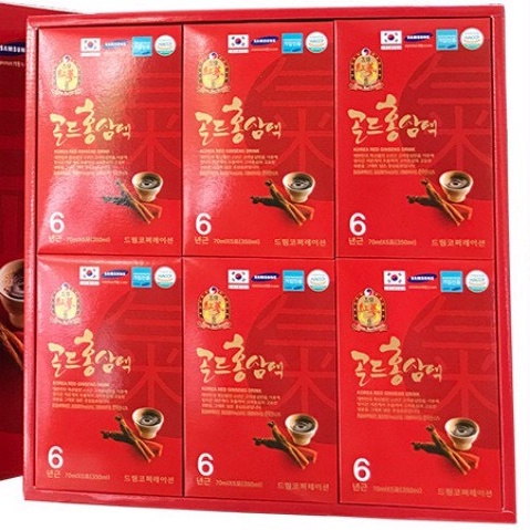 Nước hồng sâm chén 6 năm cao cấp hàn quốc hộp 30 gói x70ml -HÀNG LOẠI 1