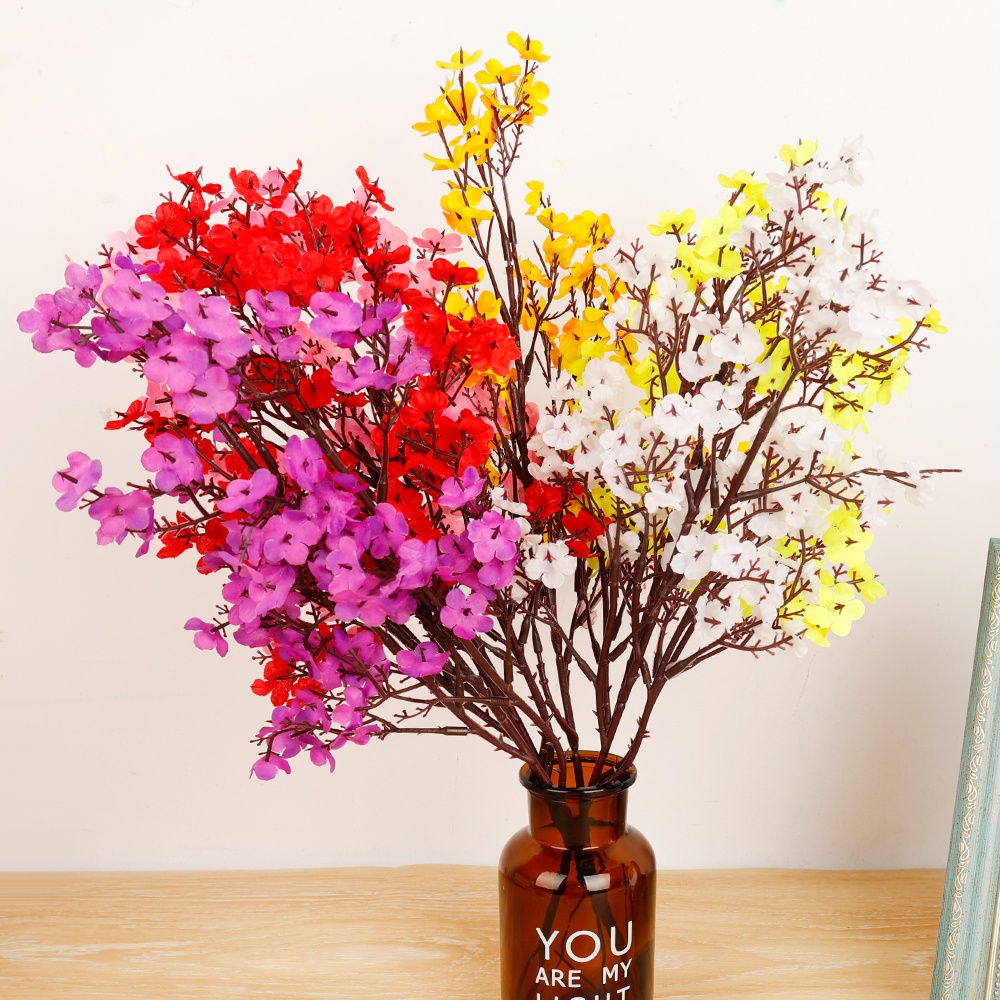 Cành hoa Gypsophila giả sống động dùng trang trí nhà