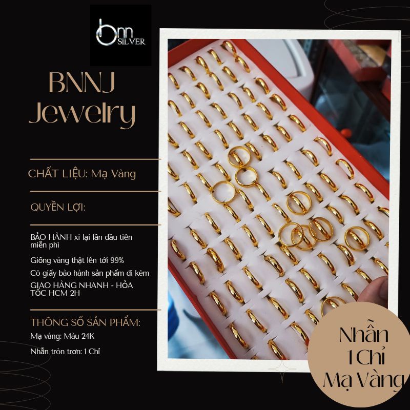 Nhẫn 1 chỉ 2 chỉ 5 chỉ mạ vàng 24k đủ size lớn nhỏ to bự đều có