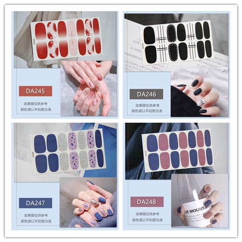 Bộ nhãn dán móng tay trang trí nghệ thuật 3D phong cách Hàn Quốc dễ thương