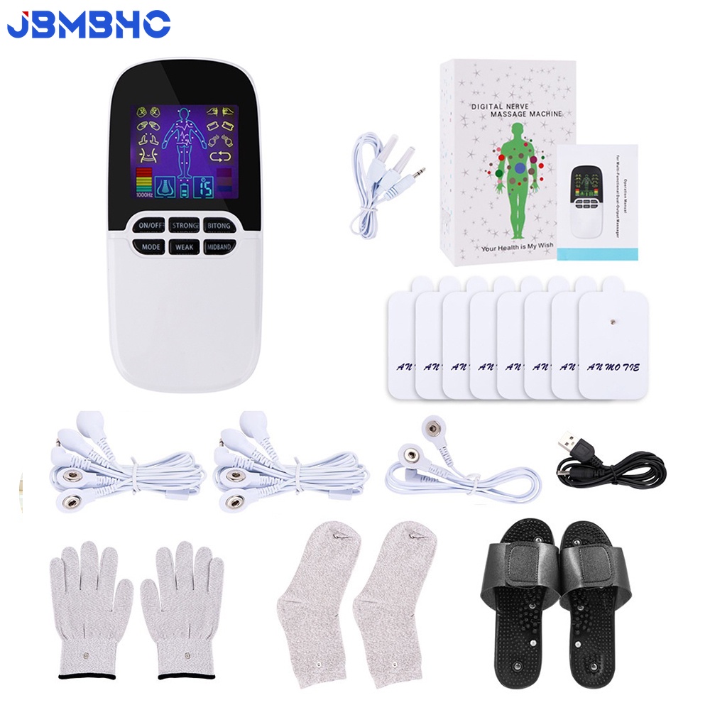 Bộ Máy Massage Cơ Thể Kỹ Thuật Số 8 Chế Độ Kèm Găng Tay Sợi Cảm