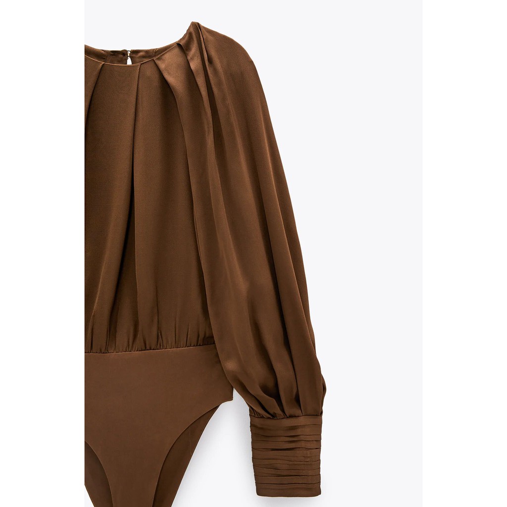 BODYSUIT VẢI LỤA  SA TIN XẾP LI ZR AUTH NEW TAG | BigBuy360 - bigbuy360.vn