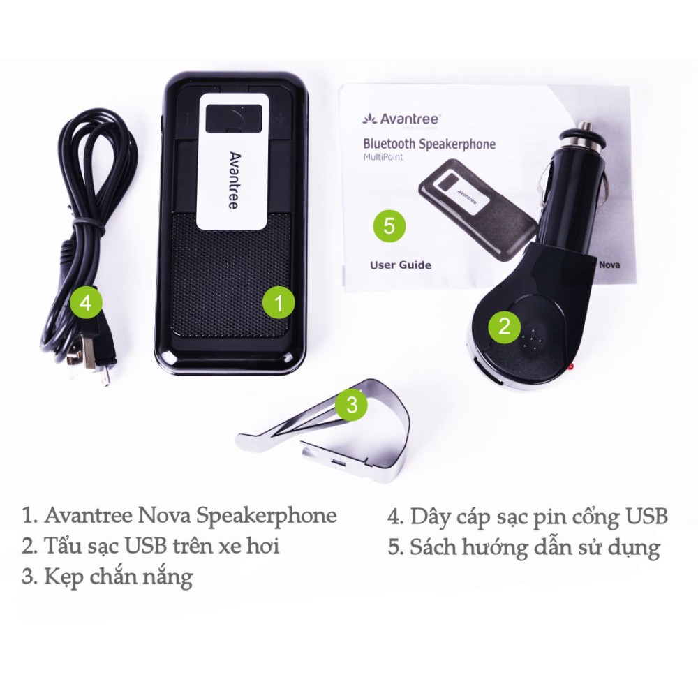 Thoại rảnh tay Bluetooth AVANTREE Nova - A0296 (Đen)