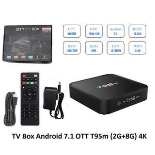Mua Android 6.0 TV box OTT Ram 1G bộ nhớ 8G T95M 4Kx2K biến tv thường thành tv thông minh