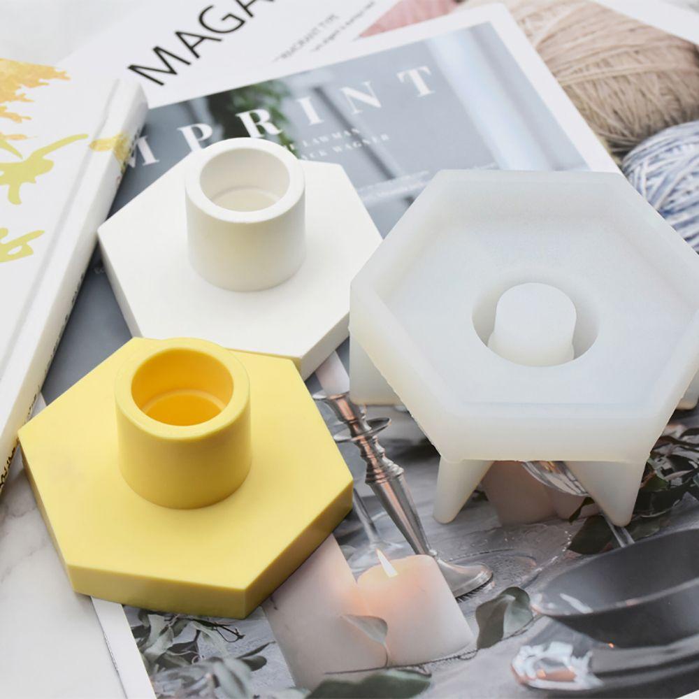 Khuôn Silicone Hình Lục Giác Làm Giá Đỡ Đèn Cầy Thủ Công