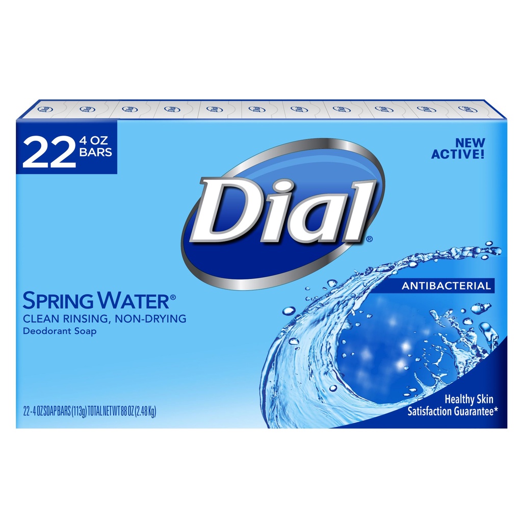 Xà Bông Cục Dial Spring Water Antibacterial Bar Soap 113g/cục