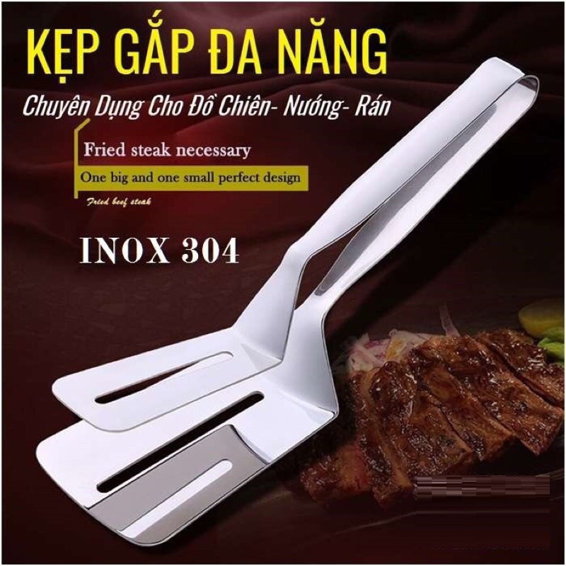 KẸP GẮP ĐỒ ĂN BẰNG INOX 304 TIỆN DỤNG