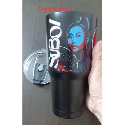 Ly giữ nhiệt inox 304 In hình SuBoi Rap Việt 900ml