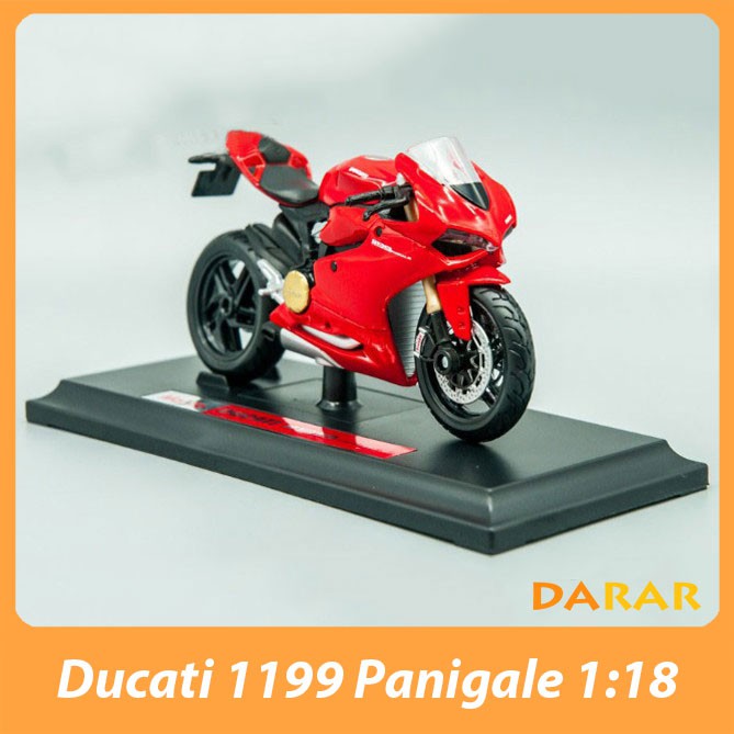 XE MÔ HÌNH - MOTO Siêu xe Ducati 1199 Panigale - MAISTO tỷ lệ 1:18