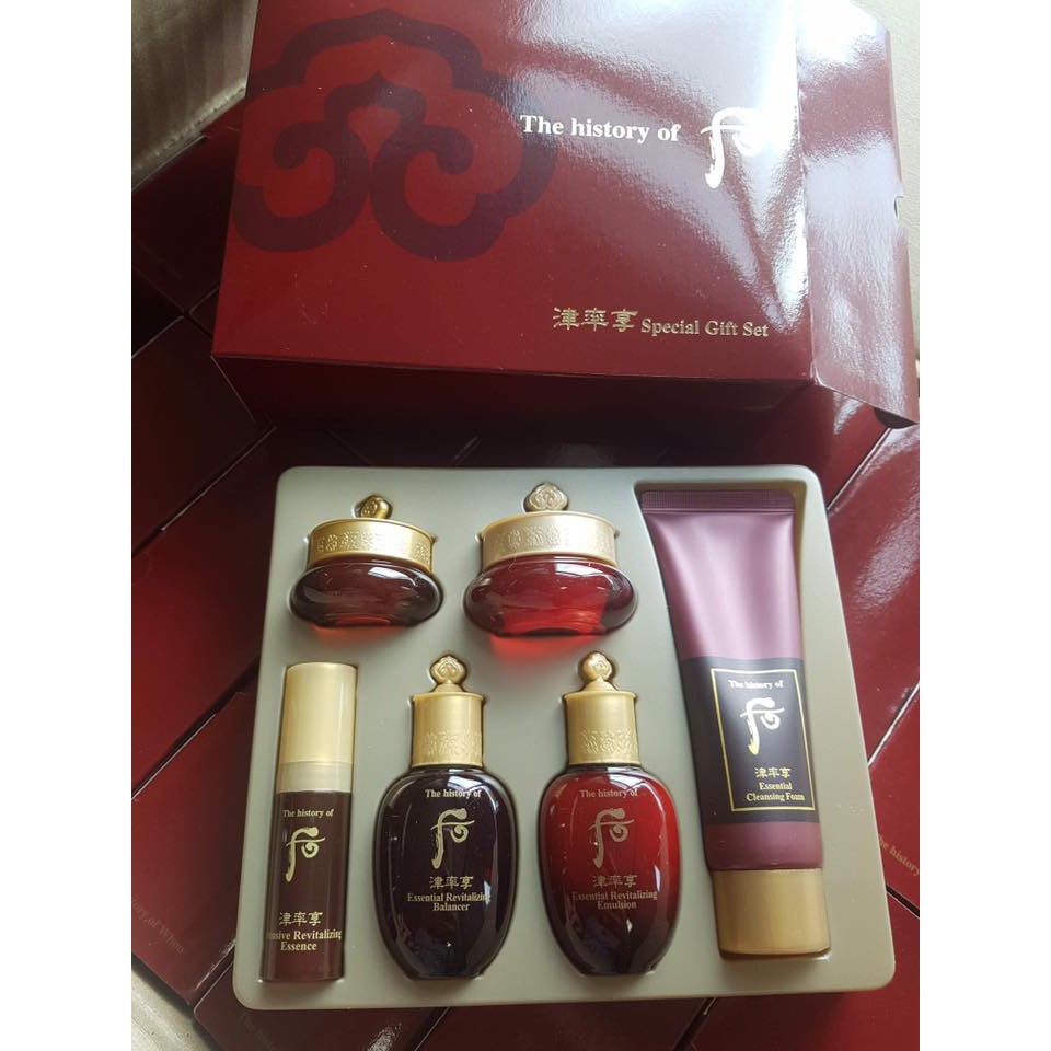 Set whoo đỏ mini 6sp tân dịch- Bộ dưỡng ẩm chống lão hoá, chống nhăn Hoàng cung WHOO đỏ JINYUL